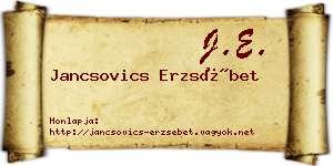 Jancsovics Erzsébet névjegykártya